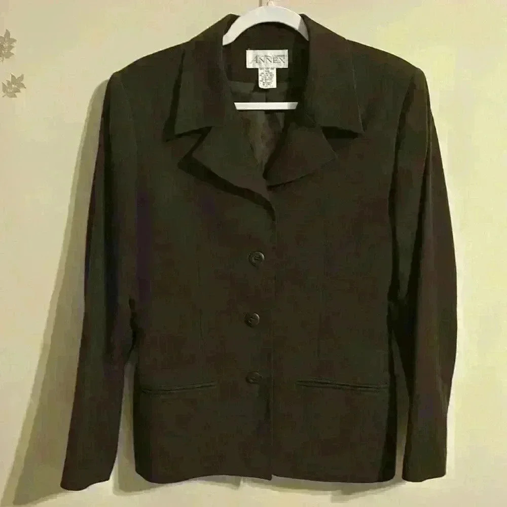 ANNEX CASUAL CORNER Wool‎ Blazer Size 10 Brown